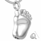 Ожерелье для урны MJD8041, памятный сувенир для кремации, подвеска для урны из нержавеющей стали, детская ножка
