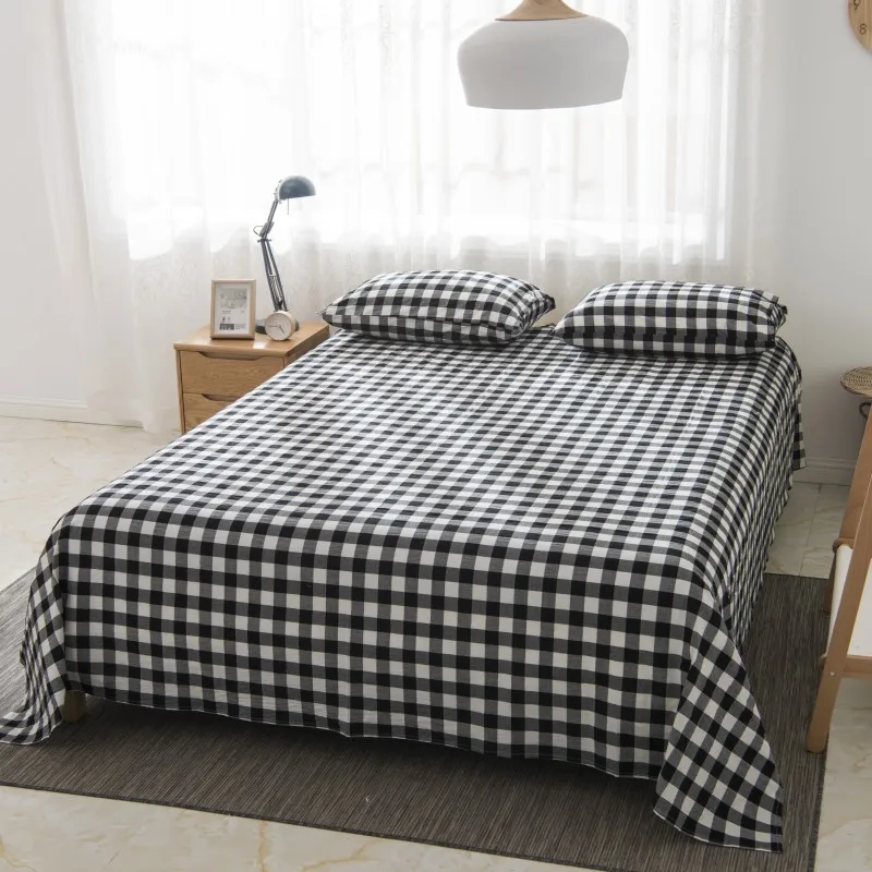 Сверхмягкая Простыня из 100% мытого хлопка для детей и взрослых двуспальный размер