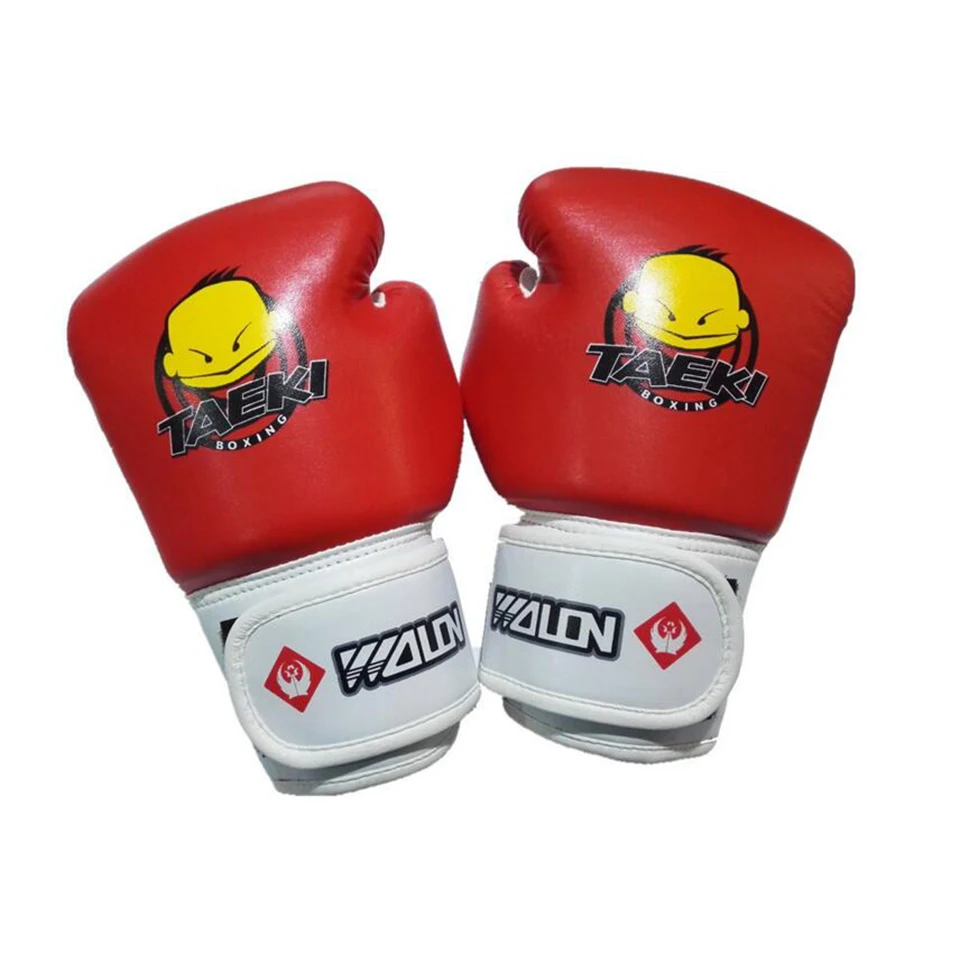 1 пара синего и красного цветов детский боксёрские перчатки Санда Варежки спорта