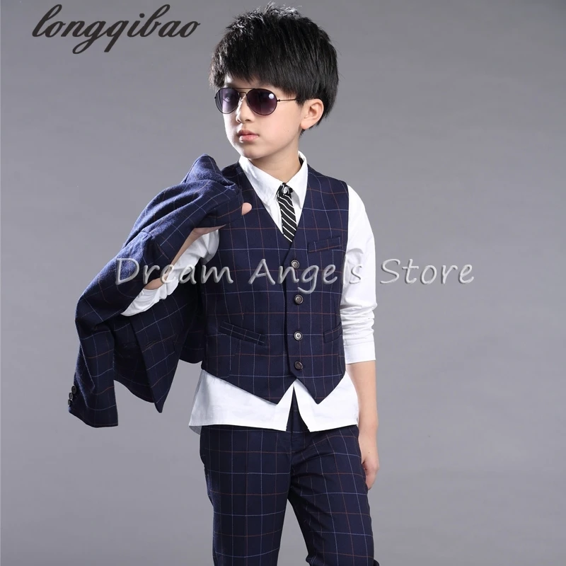 Костюмы в клеточку для мальчиков корейская мода 2016 года детские сценические