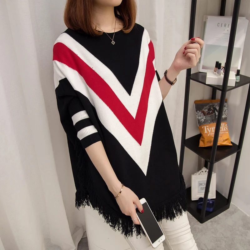 free shipping new fashion women Autumn winter plus size loose knitted sweater dress bat sleeve pullover coat CSWKS002 | Женская одежда