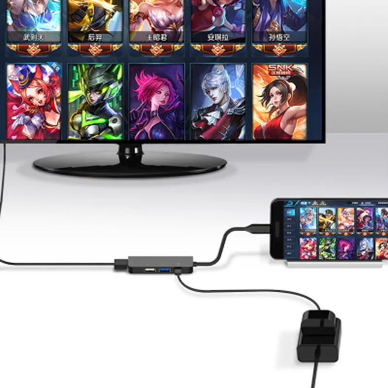 Basix USB C концентратор 3 0 HDMI Thunderbolt адаптер для MacBook Samsung Galaxy S9 Huawei P20 Mate 20 Pro Type