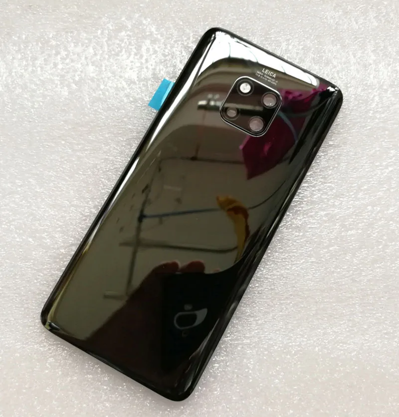 Оригинальное заднее стекло для huawei mate 20 Lite mate 20 крышка батареи mate 20 Pro задняя дверь корпус панель+ стекло объектив - Цвет: mate20pro black