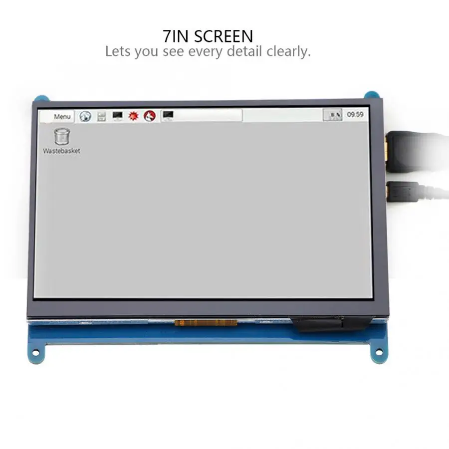1024*600 HD 7 дюймов Full View ЖК-дисплей ips Сенсорный экран для Raspberry Pi HDMI Дисплей емкостный сенсорный монитор 5-точечный сенсорный Управление
