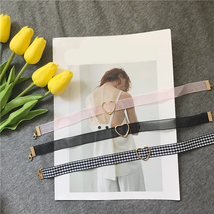 Панк 2020 модная новинка цепь до ключицы Геометрическая Любовь ткань Черное