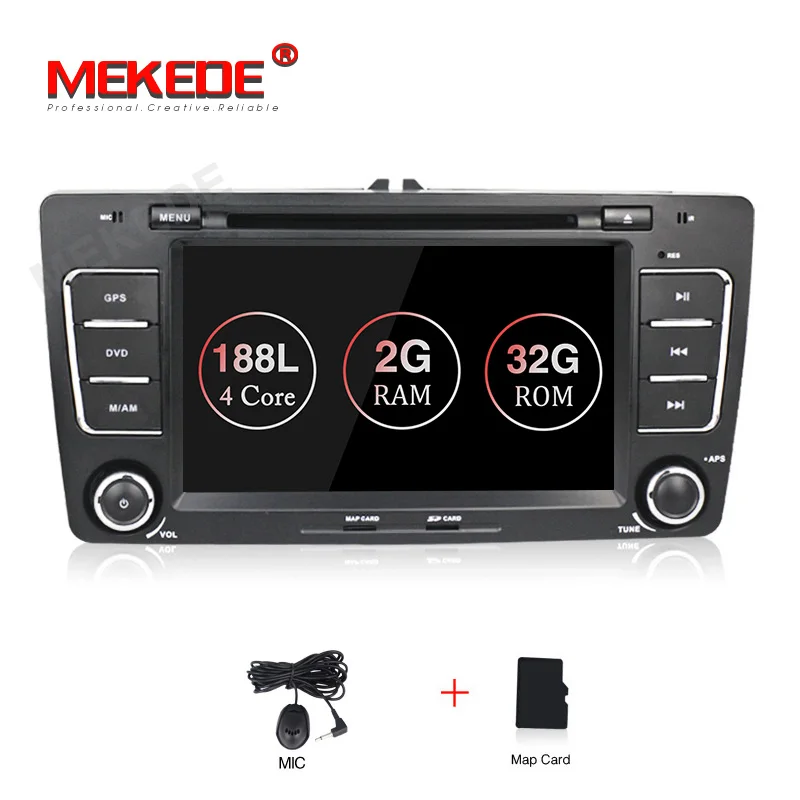MEKEDE Android9.1 2 Гб ОЗУ два DIN 4 ядра автомобильный DVD для SKODA Octavia 2009-2013 Octavia2 Octavia A5 радио Bluetooth DAB - Цвет: CAR DVD