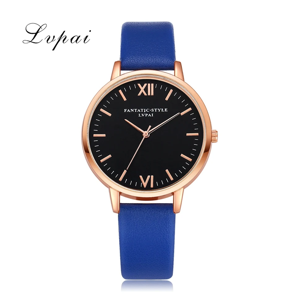2017 Lvpai Топ Бренд Браслет Часы Женские Контракт Классический Розового Золота Кожа
