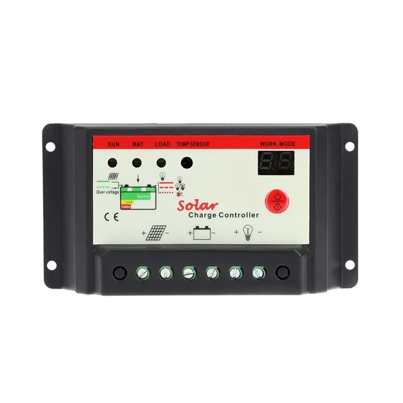 Таймер контроллера заряда батареи панели солнечных батарей 10 А 20 30 12 В 24 для