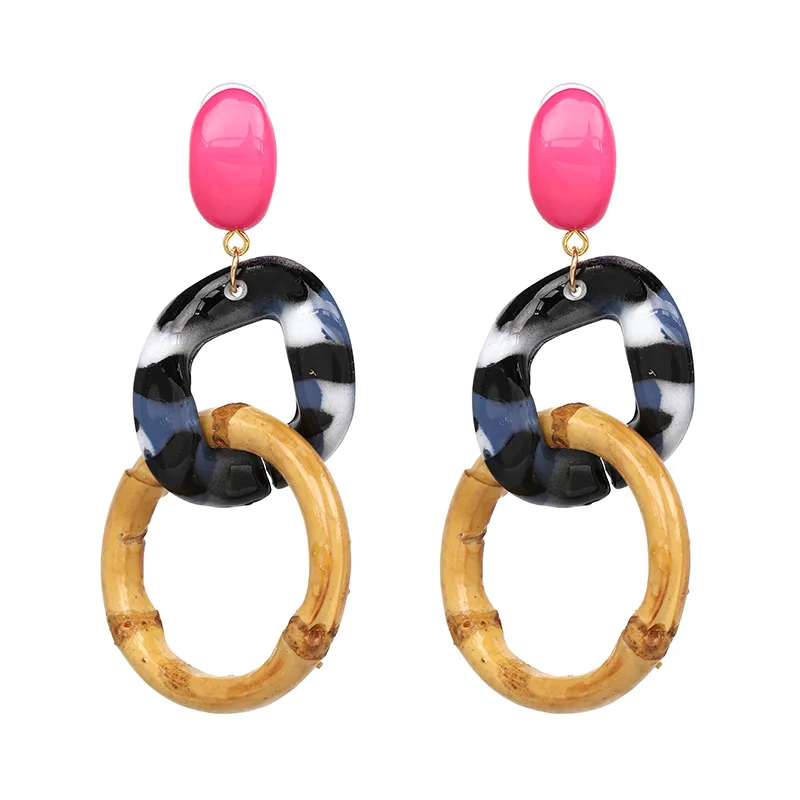 Новые дизайнерские модные разноцветные Круглые серьги подвески из смолы Bijoux