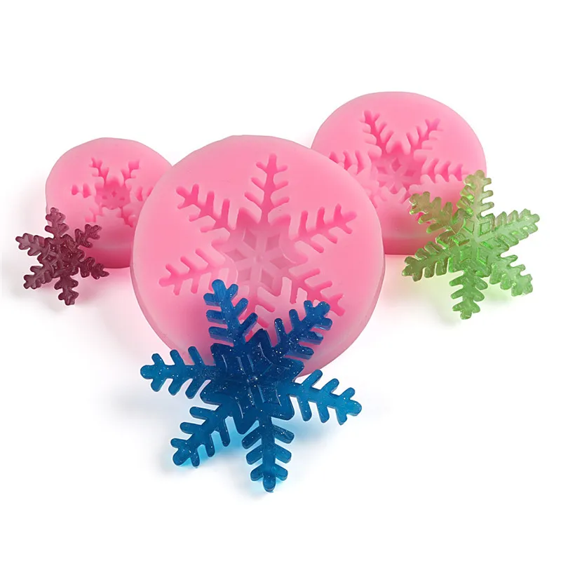 Силиконовая форма 3D снежинки для шоколада конфет желе мыла инструменты