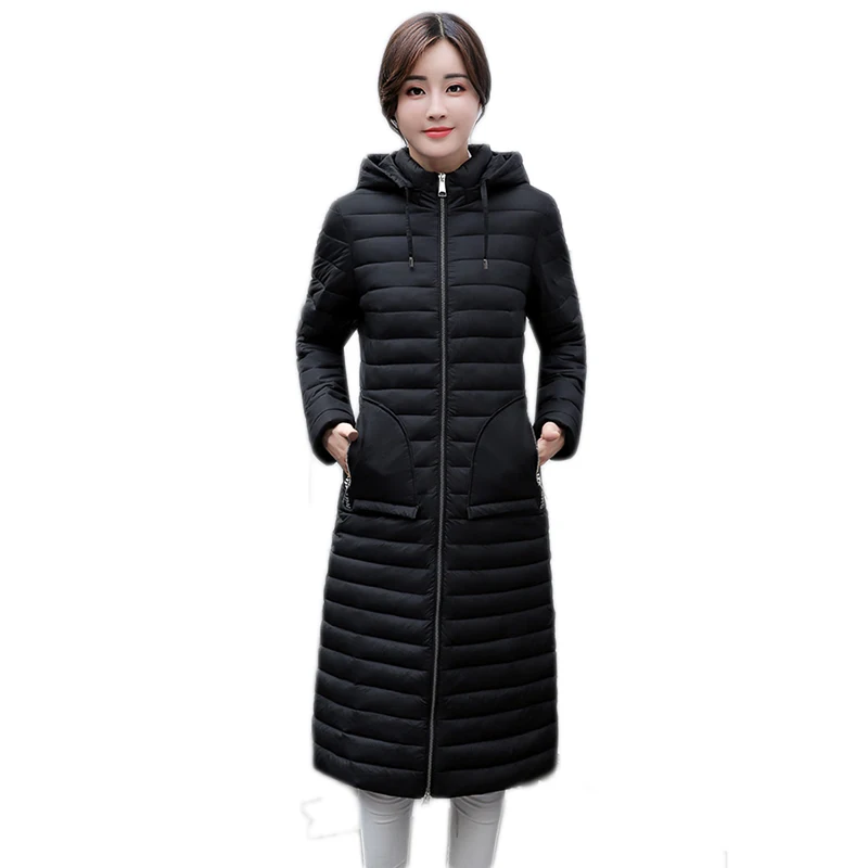 5XL Hooded Thicker Winter Down Cotton Jacket Women Long Coat 2019 new Plus size padded Coats Casual Female Parka | Женская одежда