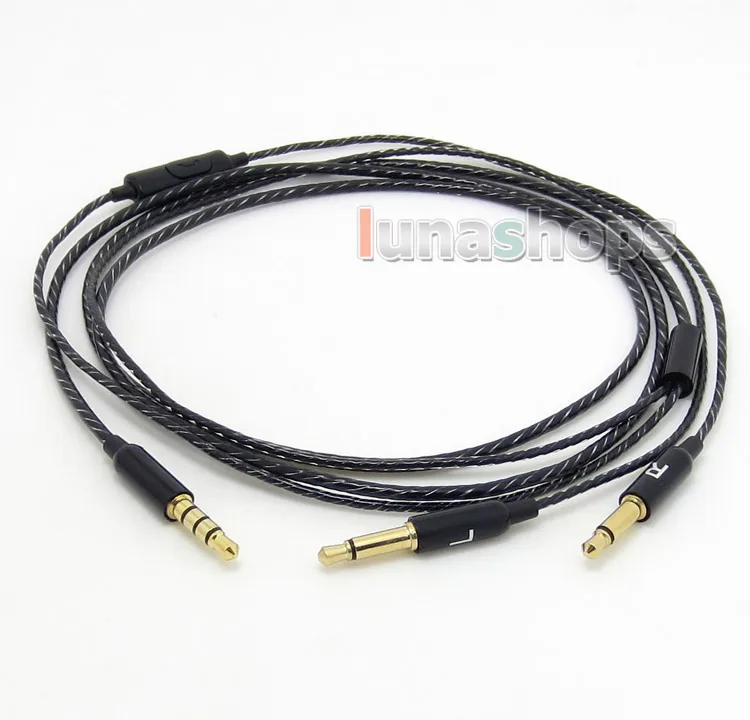 

LN004649 3.5mm To 3.5mm With Mic Remote 3.5mm Audio upgrade Cable For Denon AH-D600 D7100 Velodyne vTrue Headphone