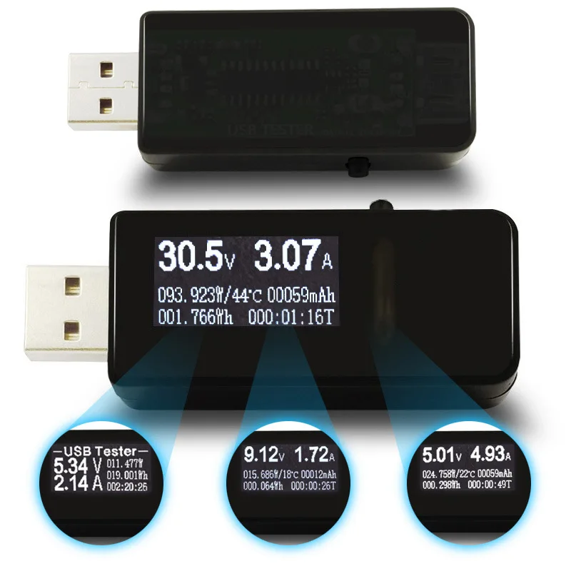 USB тестер 7 в 1 цифровой вольтметр постоянного тока амперметр измеритель вольт
