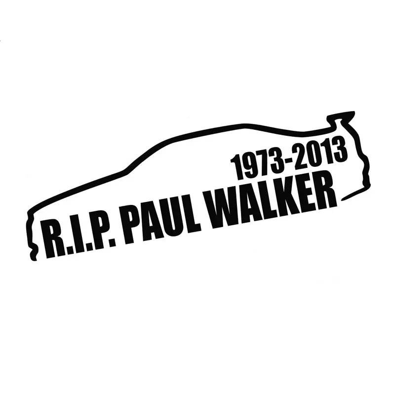 Виниловая наклейка Paul Walker RIP 14 3 см * 9 пониженная позиция смещения Настраиваемые