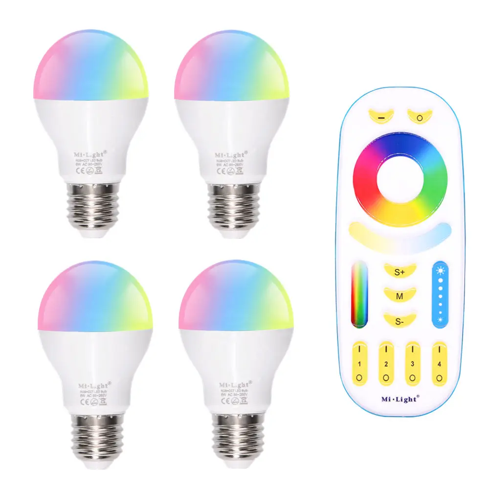 Светодиодный потолочный светильник E27 6 Вт RGB + CCT Ми светодиодный лампы AC 85 V-265 V 2 4 г