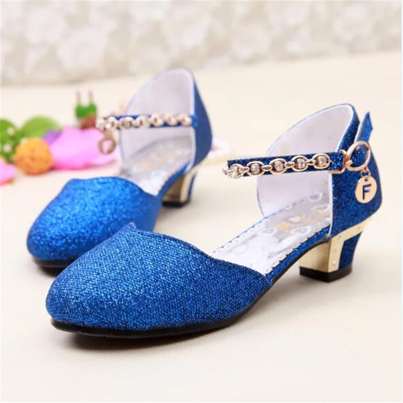 

New Summer Leather Shoes Children Baotou Sandals Gladiator Buckle Strap Crystal Girls Dance Shoes Princess Baby Kids Sandals 04