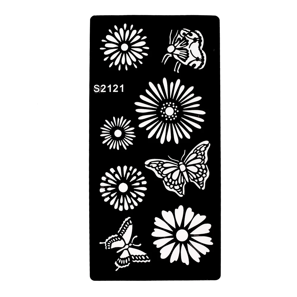 6 листов трафарет для татуировки хной женщин задняя краска тела Искусство цветок