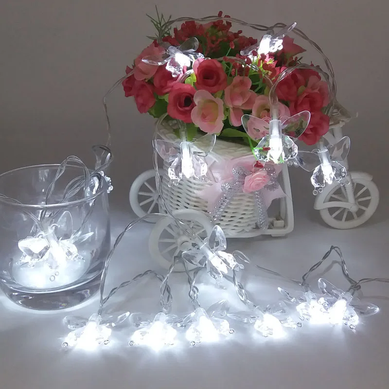 СВЕТОДИОДНАЯ Гирлянда бабочка на батарейках 2 м 3 4 5 10 м|fairy christmas|3m fairy lightslights led