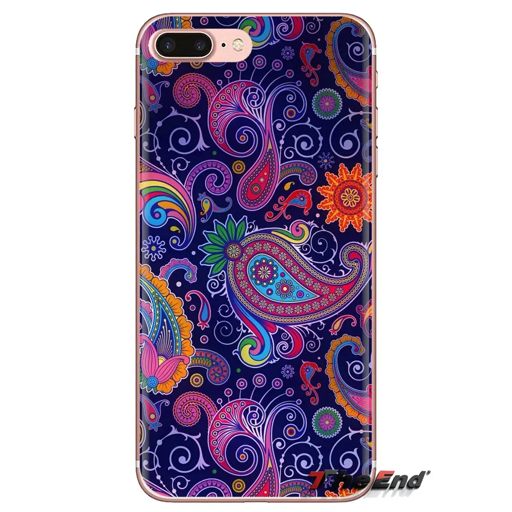 Фиолетовый цветок Пейсли Мандала хна для iPod Touch Apple iPhone 4 4S 5 5S SE 5C 6 6S 7 8 X XR XS Plus MAX