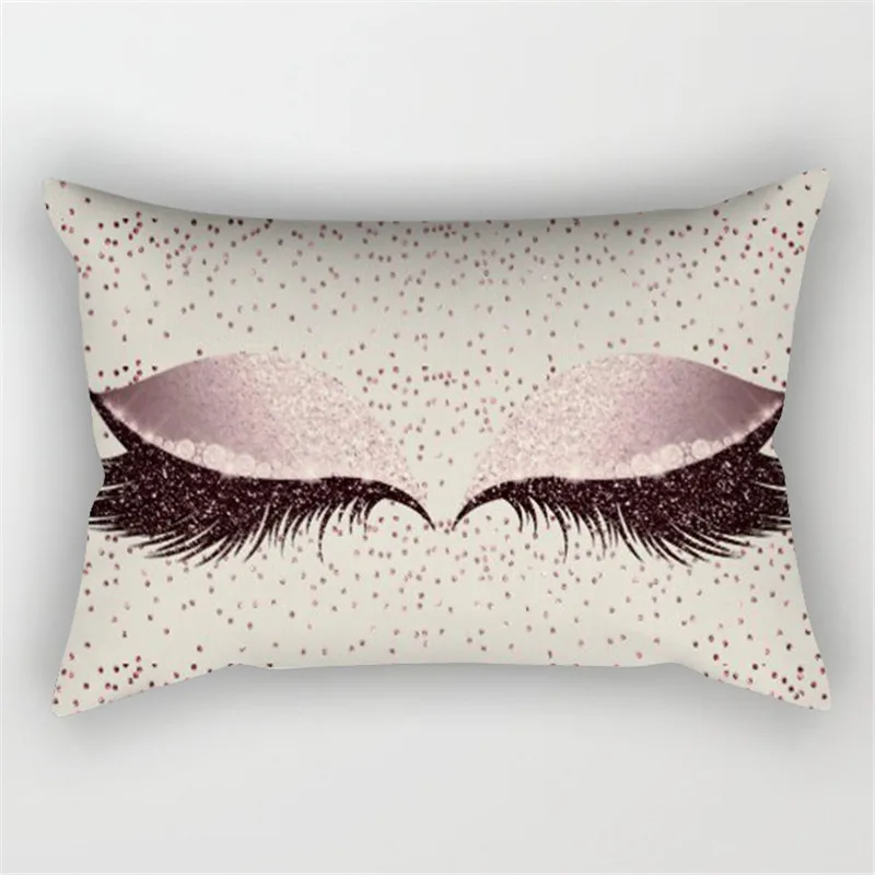 Ресницы мягкий чехол для подушки из полиэстера 30x50 см мраморные наволочки