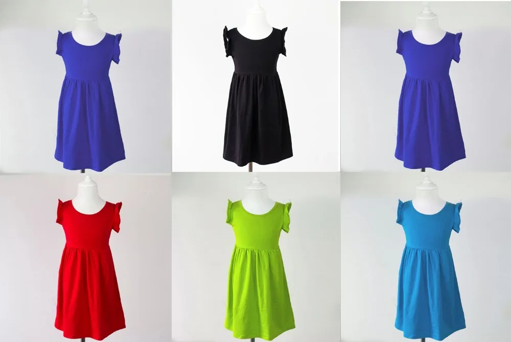 newest children frocks designs girls beautiful princess dress baby kids with flutter sleeveless | Детская одежда и обувь