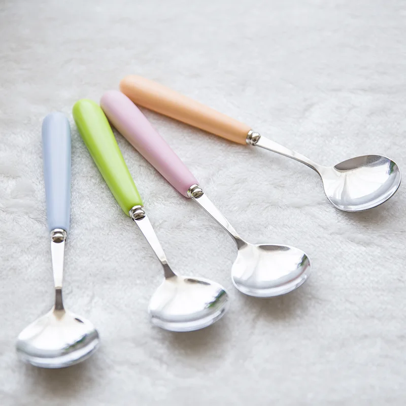 Корейский Творческий ярких цветов керамическая ручка из нержавеющей стали с