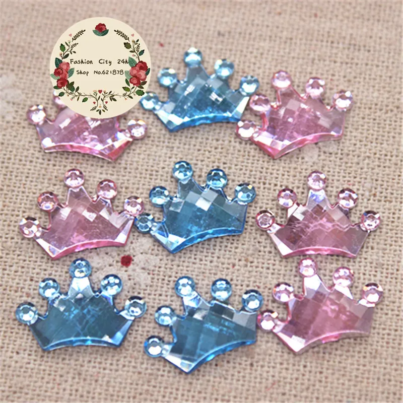 100pcs 14*18mm Kawaii Acrylic Crown Charm DIY Christening Communion Baby Shower decoration scrapbooking | Дом и сад