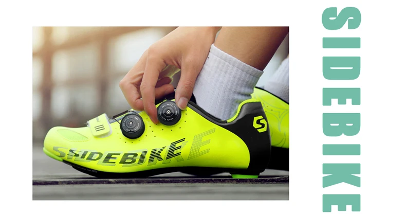 Sidebike/Мужская обувь для велоспорта из углеродного волокна; обувь для гонок; обувь для шоссейного велосипеда; ультралегкие самозакрывающиеся велосипедные кроссовки; дышащие профессиональные