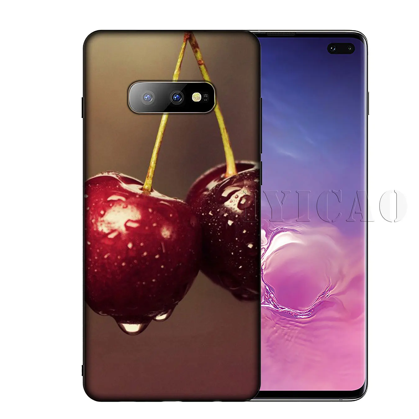 IYICAO Вишневый летний Мягкий силиконовый чехол для телефона Samsung Galaxy S20 Ultra S10 Lite S9 S8