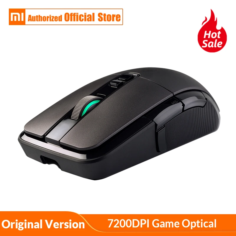 Оригинальная Проводная игровая мышь Xiaomi Беспроводная 7200 dpi игра оптический датчик RGB красочные огни