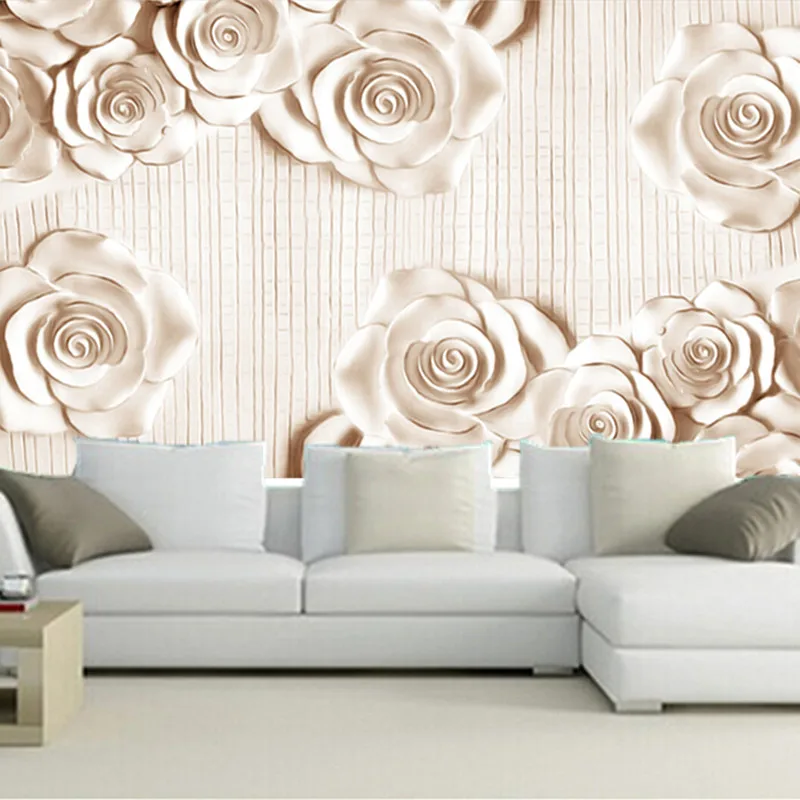 

Custom 3D large mural, 3D simple stereo wallpaper, jade flowers papel de parede,living room sofa TV wall bedroom wall paper