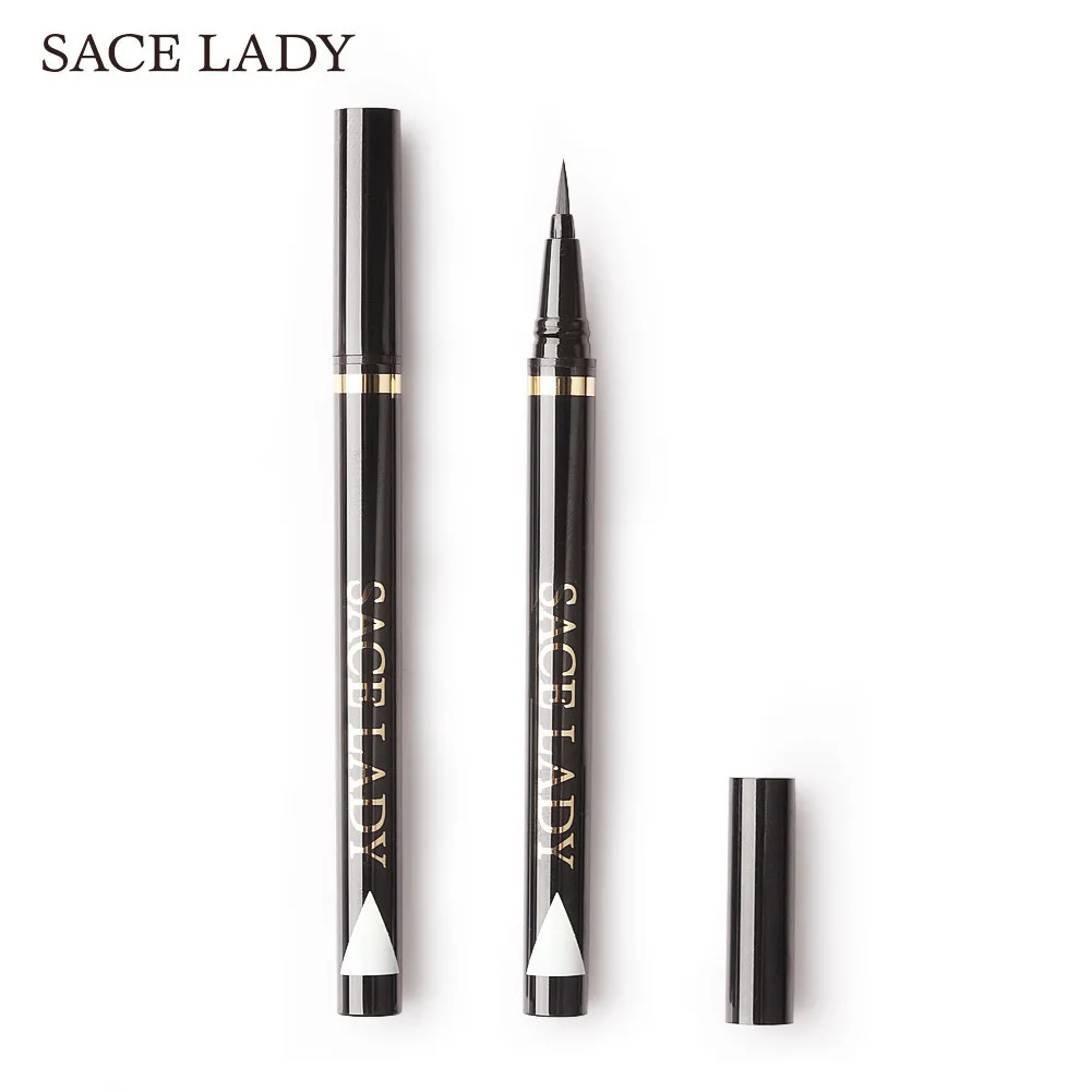 Жидкая подводка для глаз SACE LADY водостойкая Черная Подводка стойкая жидкая