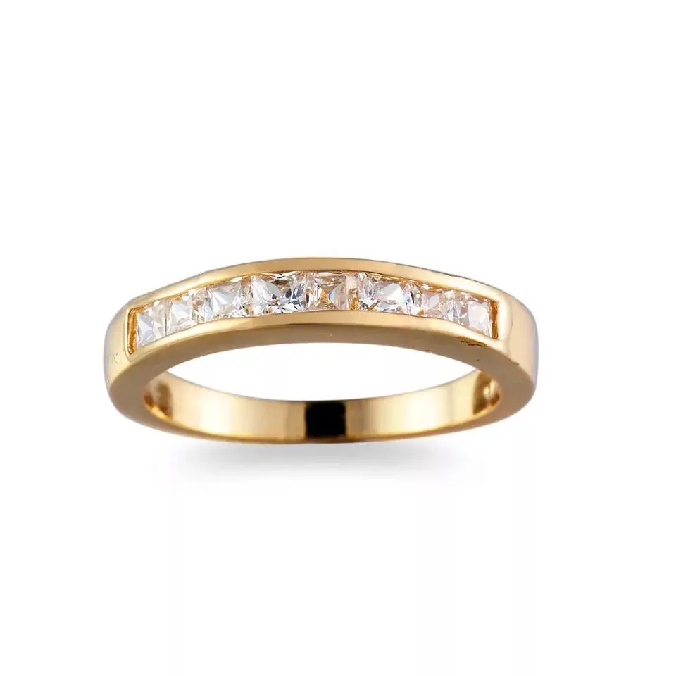 MGFam маленькие квадратные кольца для женщин повседневная одежда CZ 18 k G P золотого