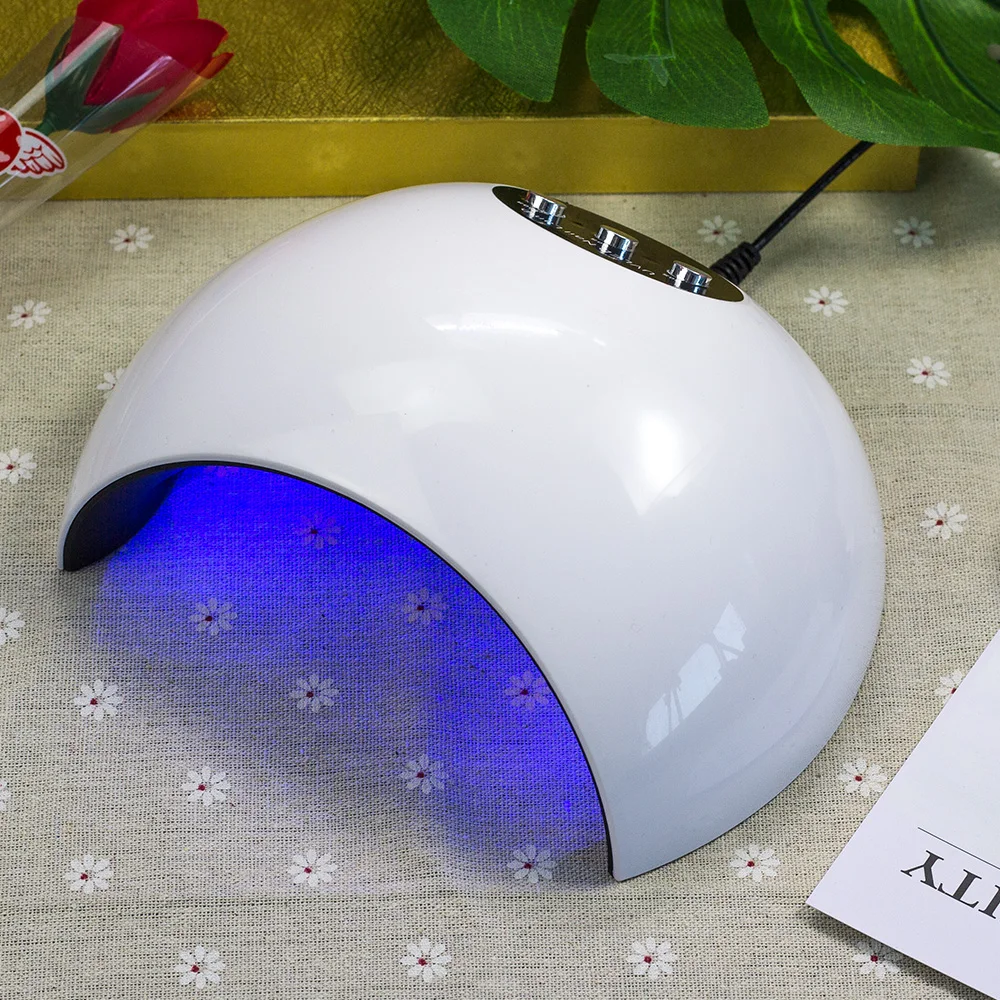 Genailish 24W LED UV white lamp nail dryer automatic sensor Double light Manicure Gel Polish Nail Art Tools SUN8X-004 | Красота и