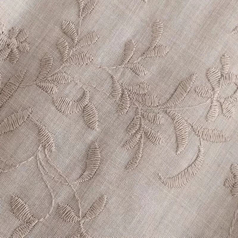 Льняные женские блузки с вышивкой весна-осень 2019 повседневные Многослойные