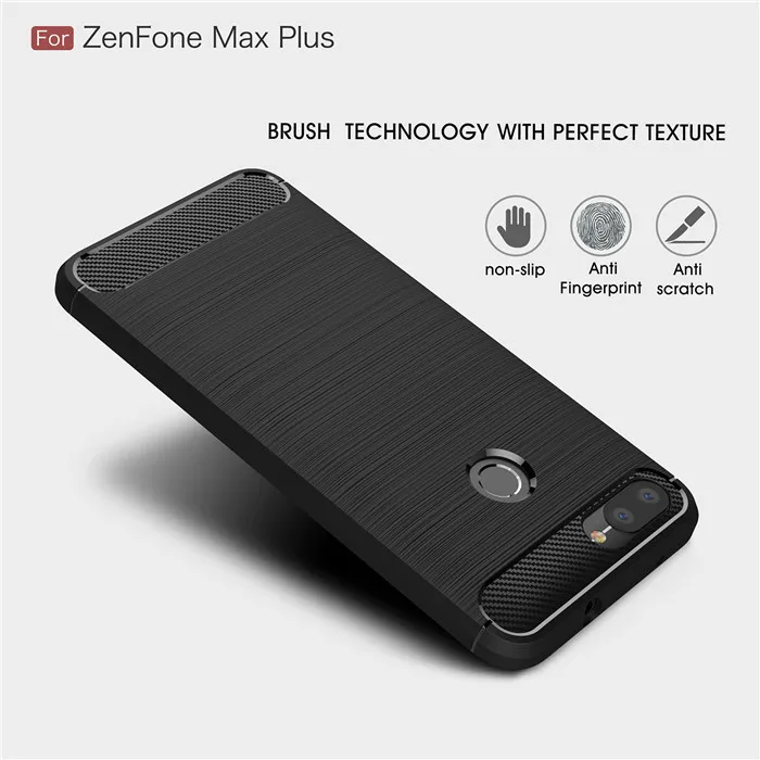 Для Asus Zenfone Max Plus M1 чехол из углеродного волокна ТПУ мягкий для ZB570TL X018D coque ZB 570TL |