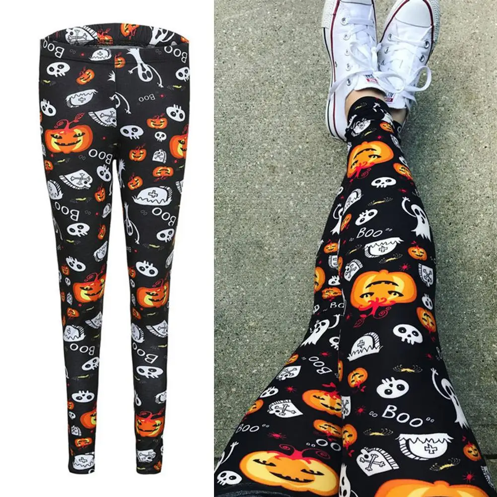 Для девочек сексуальная фигура лестно Хэллоуин Стиль 3D принты эластичный Фитнес