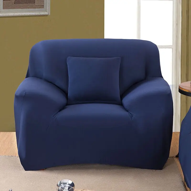 Blue one seat Эластичный чехол на диван Чехлы для диванов Дешевые Хлопок диванных чехлов для Гостиная покрывало на диван, кушетку Ipad Mini 1/2/3/4 местный - Цвет: Blue one seat