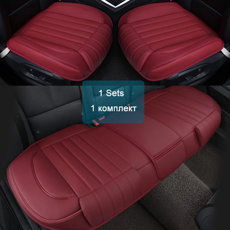 1 sets Red Ультра-роскошный чехол из искусственной кожи для автомобильного сиденья для Kia Sorento Sportage Optima K5 Forte Rio/K3 Cerato - Название цвета: 1 sets Red