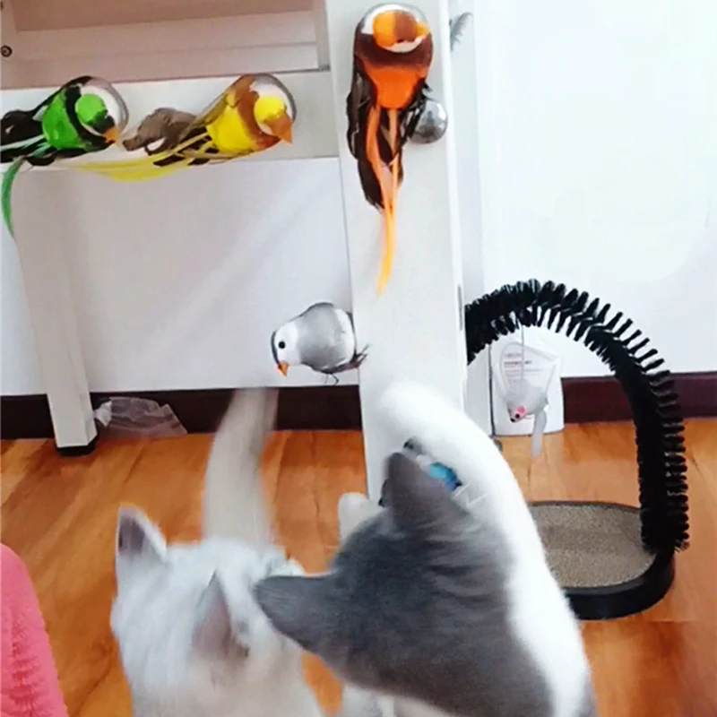 [MPK Cat Toys] Искусственные Птицы с магнитами, кот развлекательная игрушка