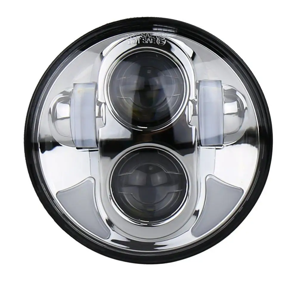 40W DRL Halo2 Фара мотоцикла 5 3/4 5,75 дюймов проектор фары Дневные ходовые огни для Yamaha, для кафе, для гоночного Подставка-поплавок для go для Honda мотоциклы 40 Вт 45 Вт 80 Вт - Цвет: 40W DRL Halo2
