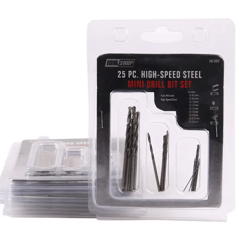25 шт. быстрорежущая стальная сверла 0 5 мм-3 мм мини семейный ремонтный инструмент