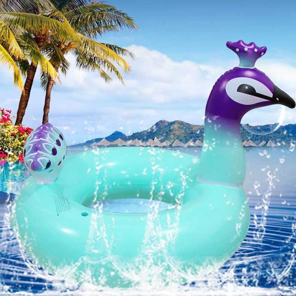 Надувное кольцо для плавания взрослых водная кровать бассейн павлин плавающее