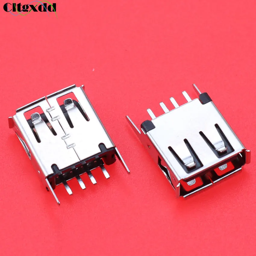 Cltgxdd 1 шт. разъем USB 2 0 4-контактный гнездовой прямые ножки 180 Степень погружения (H =