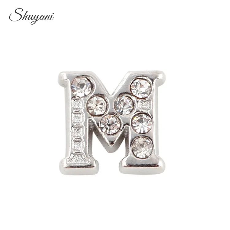 20 шт сплав горный хрусталь буквы м Плавающий Шарм Серебро Золото Алфавит амулеты