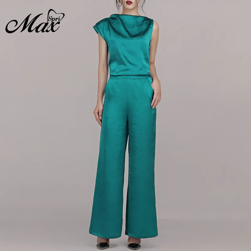 Женский комплект из топа и брюк Max Spri двух предметов укороченный топ без рукавов