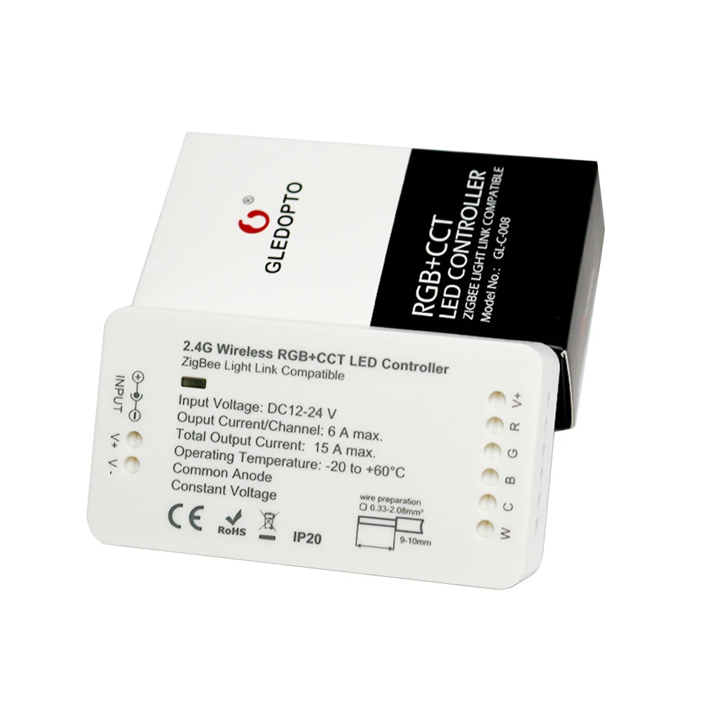 Светодиодный контроллер ZIGBEE RGB CCT Zigbee светодиодный DC12 24 В полос ZLL приложения RGBW