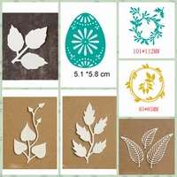 mixed leaves egg metal cutting dies stencil for diy scrapbooking decorative embossing paper crafts die cutting template new