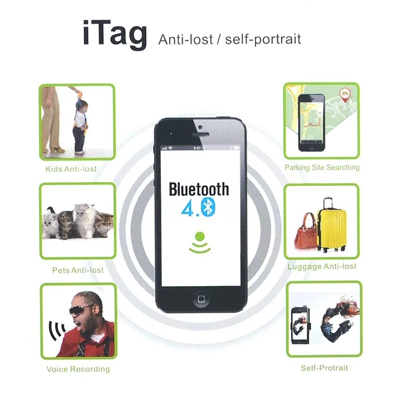 Лидер продаж Bluetooth сигнализация против потери Автопортрет голосовая запись