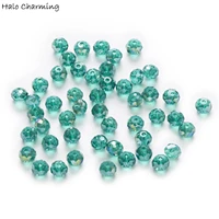 50 piece peacock green ab color crystal glass rondelle quartz faceted beads for handmade making bracelet necklaces diy 4 8mm